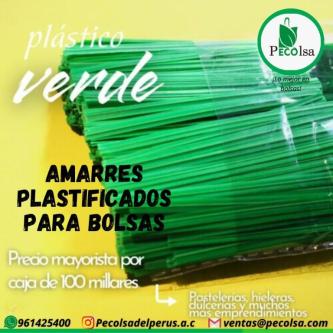 AMARRES PLASTIFICADOS PARA BOLSAS en Lima - Imagen 1