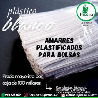 AMARRES PLASTIFICADOS PARA BOLSAS en Lima - Imagen 3
