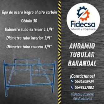 ANDAMIO TUBULAR BARANDAL en Sinaloa en Mazatlán - Imagen 1