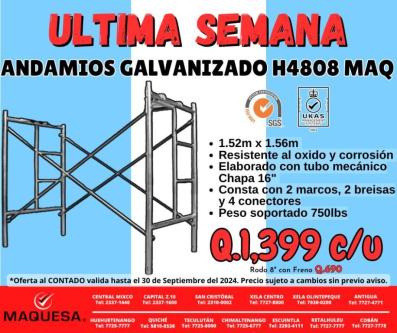 ANDAMIOS GALVANIZADOS en Quetzaltenango - Imagen 1
