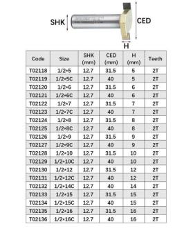 ARDEN T Type Slotting Carbide 2-12 mm Side Slot Router Bit … in Singapore - Image 1