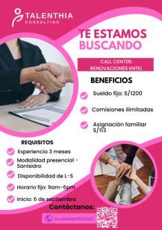 ASESORES DE VENTAS-RENOVACIÓN DE EQUIPOS CALL CENTER en Oxapampa - Imagen 1