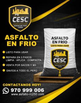 ASFALTO EN FRÍO POR BOLSA 25KG FÁCIL Y RÁPIDO en Lima - Imagen 1