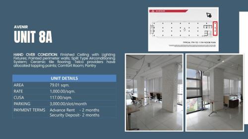 AVENIR OFFICE FOR RENT 46 SQM, 79SQM, 796 SQM PM FOR viewing in Cebu City - Image 2