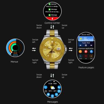 AW46 Smartwatch Smart Watch Man 1.32 Inch HD AMOLED Screen … in Woodlands - Image 1