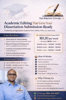 Academic Writing, Research and Editing Assistance Offered in Soshanguve - Image 1