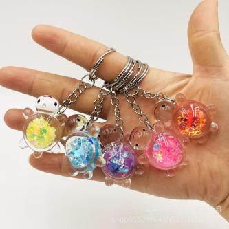Acrylic 3D Cartoon Turtle Keychain, Color-Changing Glow, … in Singapore - Image 1