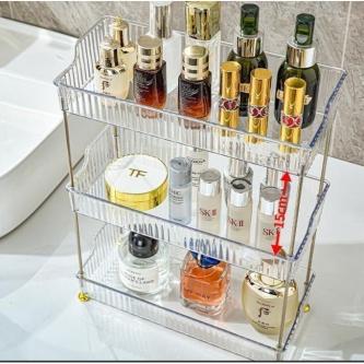 Acrylic Storage Rack Multi-layer Transparent Desktop Shelf … in Singapore - Image 1