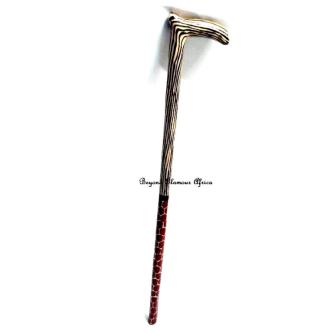 African Print wooden walking stick in Kikuyu - Image 1