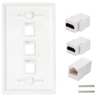 American 3-Port Combination Wall Plug Panel RJ45 Network … in George Town - Image 1
