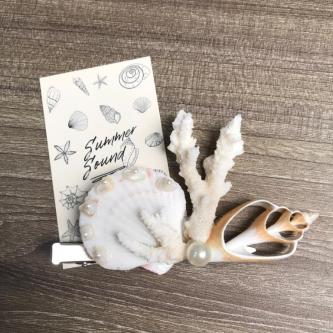 Ariel Hair Clips 2 Summer Sound Seashell Seashell Beautiful … in Singapore - Image 1