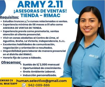 Asesoras de Ventas Tienda - RIMAC en Lima - Imagen 1