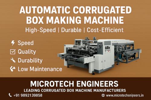 Automatic Corrugated Box Making Machine – Microtech Engineers in Mumbai - Image 1