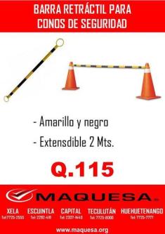 BARRA RETRACTIL PLASTICA en Retalhuleu - Imagen 1