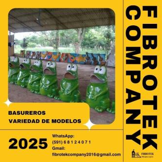 BASUREROS CON TEMÁTICA DE RANAS en La Paz - Imagen 1