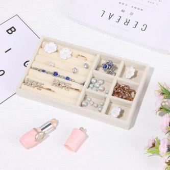 BRIGHTVY Velvet Jewelry Storage Box, Stackable Velvet … in Singapore - Image 1
