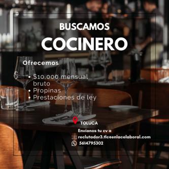 BUSCAMOS COCINERO en Toluca - Imagen 1