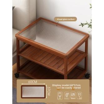 Bamboo Multi Layer Side Cabinet Storage Rack Tea Water … in North-Eastern Islands - Image 1