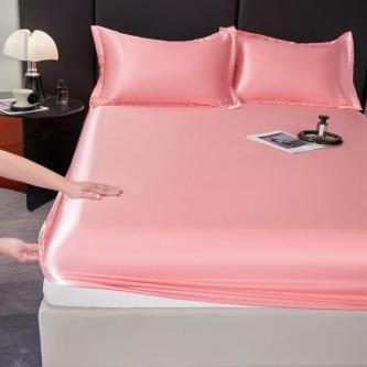 Bedding Set (Sheet+Pillowcase) Solid Color Mattress … in Singapore - Image 1