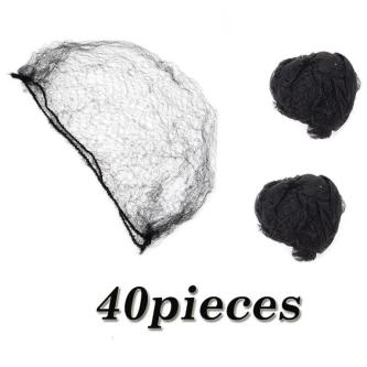 Black Invisible Elastic Hair Net Set 40pcs For Catering … in North-Eastern Islands - Image 1