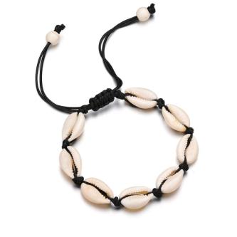 Black White Handmade Beach Seashell Bracelet Hand Rope Size … in Singapore - Image 1