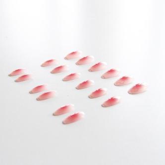 Blush Gradient Heart Pattern Fake Nails Long False Nails 24 … in Singapore - Image 1