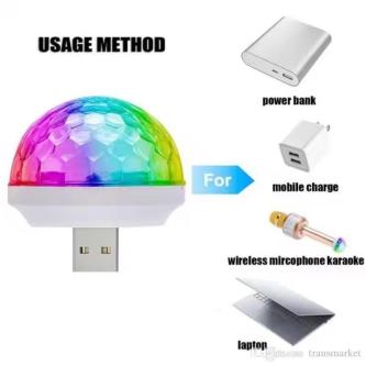 Bulb E27 / USB Stage Light RGB Small Magic LED Rotating … in Singapore - Image 1