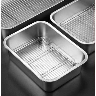 C Deep Square Plate Basin With Rack Pallet Stainless Steel … in Singapore - Image 1