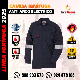 CAMISAS IGNÍFUGAS ARCFLASH DE 12 CALORÍAS en Lima - Imagen 1