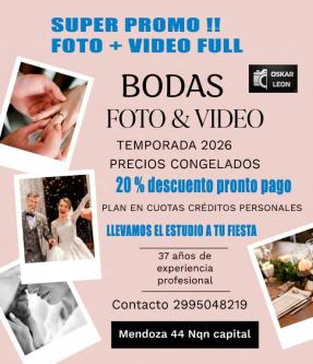 CASAMIENTOS FOTO & VIDEO en Neuquén - Imagen 1