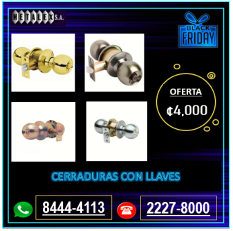 CERRADURA CON LLAVES en San José - Imagen 1