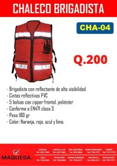 CHALECO BRIGADISTA – CHA-04 Octubre en San Pedro Carchá - Imagen 1