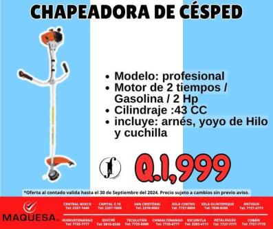 CHAPEADORA DE CESPED en Quetzaltenango - Imagen 1