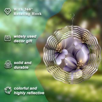 CIFbuy 10 Inch 360 Rotating Metal Wind Spinner Kinetic … in Singapore - Image 1