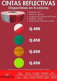 CINTAS DE SEÑALIZACIÓN REFLECTIVA en Retalhuleu - Imagen 1