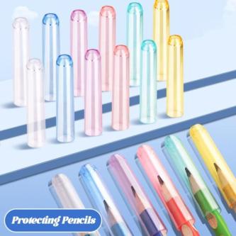 【COD】TOYFUNX 35PCS/Box Pencil Protective , Solid Color … in Singapore - Image 1