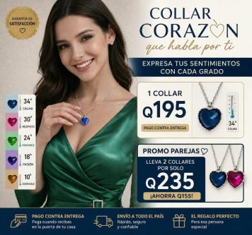 COLLAR TERMOCROMÁTICO DE LOS SENTIMIENTOS en Ciudad de Guatemala - Imagen 1