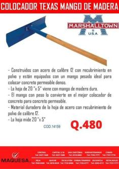 COLOCADOR DE ASFALTO CON CABO en Retalhuleu - Imagen 1
