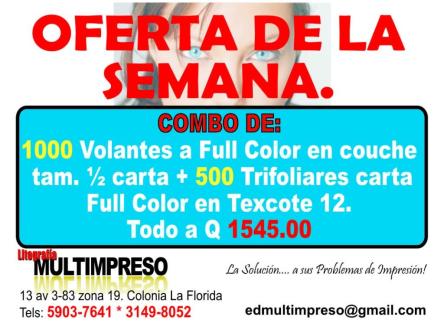 COMBO PUBLICITARIO en Ciudad de Guatemala - Imagen 1