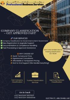 COMPANY CLASSIFICATION- GET APPROVED FAST! in Abu Dhabi - Image 1