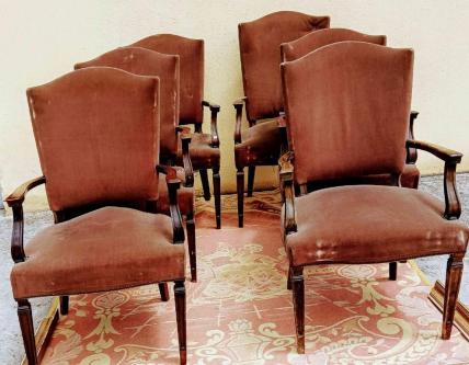 CONJUNTO DE SEIS SILLONES ANTIGUOS en Madrid - Imagen 4