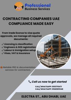 CONTRACTING COMPANIES UAE COMPLIANCE MADE EASY! in Abu Dhabi - Image 1