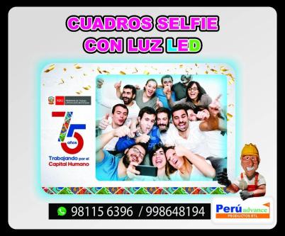 CUADRO SELFIE CON LUZ LED INALAMBRICO NEON en el Callao - Imagen 2