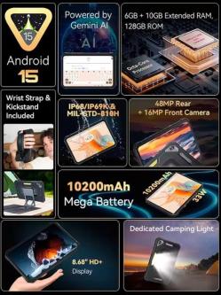 CUBOT Tab KingKong Mini Rugged Tablet 8.68-Inch HD+ Android 15 in Dubai - Image 5