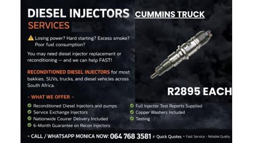 CUMMINS TRUCK Diesel Injectors – Quick Service Reliable Quality in Bloemfontein - Image 1