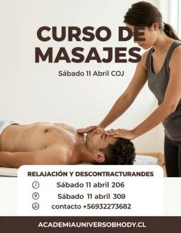 CURSO MASAJES RAPIDO PRESENCIAL ACADEMIAUNIVERSOBHODY.CL en Las Condes - Imagen 5