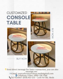 CUSTOMIZED ROUND CONSOLE TABLE | HOME & OFFICE FURNITURE SHOP in Quezon City - Image 1