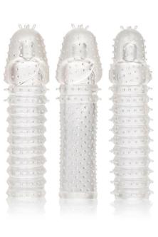 Calexotics Dual Textured Penis Extensions (3 Pce Kit) in Auckland - Image 1