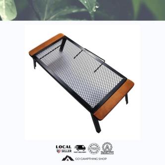 Camping Foldable Bonfire Outdoor Table Steel Field Rack … in Singapore - Image 1