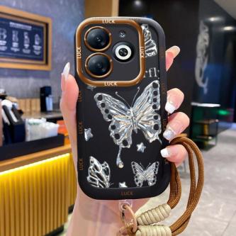 Case For Infinix Hot 40i Beautiful Butterfly Phone Soft … in Taman Johor Jaya - Image 1